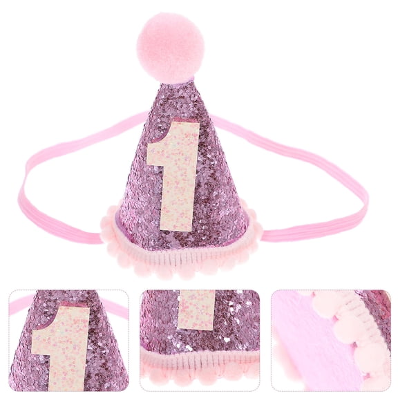 GOOHOCHY  Infant First Birthday Hat Newborn 1st Baby Headbands Boy Hats