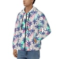 thumbnail image 3 of Kdxio Palm Leaves Print Men Hoodies Casual Hoodies for Men with Zip Pockets Full Zip Long Sleeve Sweatshirt Sports Hooded Jacket-X-Large, 3 of 5