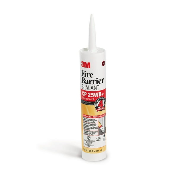 3M Fire Barrier Sealant CP 25WB+, Red, 10.1 fl oz Cartridge, 12/case