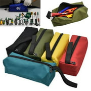 1pcs Portable Oxford Metal Parts Tool Bag Zipper Tool Bag Pouch Organize Storage Small Parts Plumber Electrician Instrument Organizer