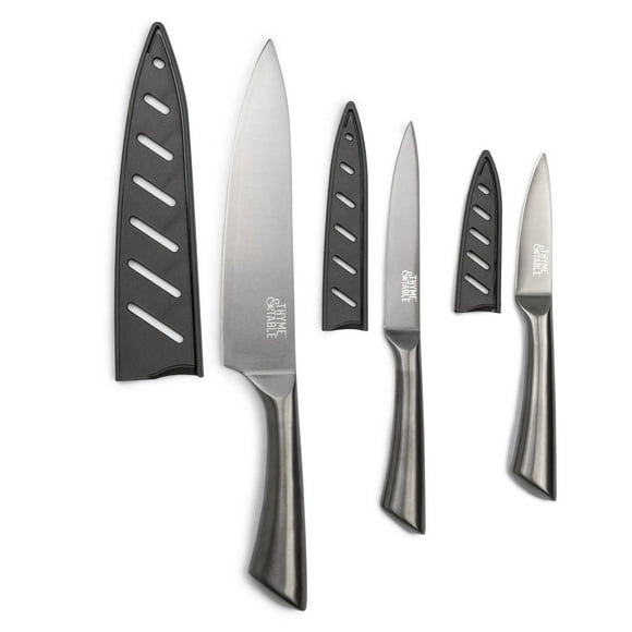 Thyme & Table Carbon Chef Knives, 3-Piece Set