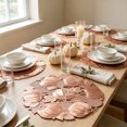 thumbnail image 5 of Yakvarog 15" Halloween Pumpkin Round Placemats, Hollow Out Fall Table Mats with Leaf Detail, Heat Resistant Non-Slip Washable Placemats for Dining Table, Thanksgiving Everyday Use, 5 of 5