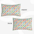 thumbnail image 2 of Yiaed Colorful Bus Print Brushed Microfiber Envelope Pillowcases, Standard,Envelope Closure Pillow Cases(Without Pillow Core)-14"x20", 2 of 6