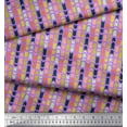 thumbnail image 3 of Soimoi Purple Cotton Cambric Fabric Paw Arrow Tribal Printed Craft Fabric by the Yard 42 Inch Wide, 3 of 3