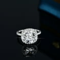 thumbnail image 4 of 5 Carat Moissanite Ring Cushion Cut Engagement Ring for Women D Color VVS1 Clarity Big Diamond Ring S925 Sterling Silver Promise Rings for Her Wife Mom, 4 of 7