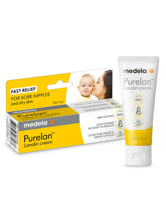 Medela Purelan Lanolin for Breastfeeding 100% All Natural Safe for Mom and Baby, 101041777, 1.3 Ounce