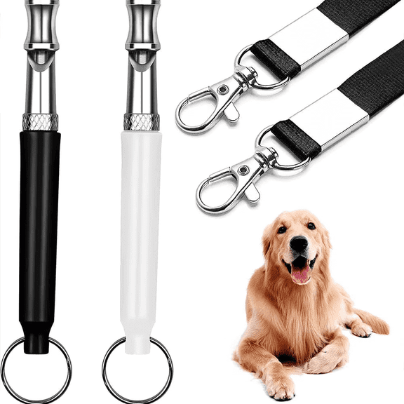 2-Pack Dog Whistle, Adjustable Ultrasonic Dog Training Whistle for All Breeds