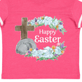 thumbnail image 4 of Inktastic Happy Easter with Cross and Flowers Boys or Girls Toddler T-Shirt, 4 of 5