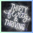 thumbnail image 3 of Shinelab Thirty Flirty & Thriving Neon Sign, Thirty Flirty Thriving Led Sign, Thirty Led Light Birthday 2767, 3 of 5