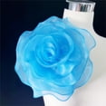 thumbnail image 2 of 10inch Extra Large Flower Brooch Pin for Women Fashion Dainty Organza Satin Fabric Big Camellia Brooches Lapel Pins Wedding Dance Party Dress Accessories Exaggerated Jewelry Gift, 2 of 9