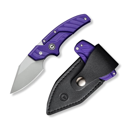 CIVIVI Typhoeus Fixed Blade Knife with Leather Sheath 2.27 Swedish 14C28N Blade G10 Handle C21036-2