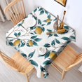 thumbnail image 2 of Yellow Lemon Fruits White Pattern Square Tablecloth,Waterproof Square Table Cover,Wipeable Spillproof Washable Table Cover for Home Kitchen Party Decor 60"x60"(152x152cm), 2 of 6