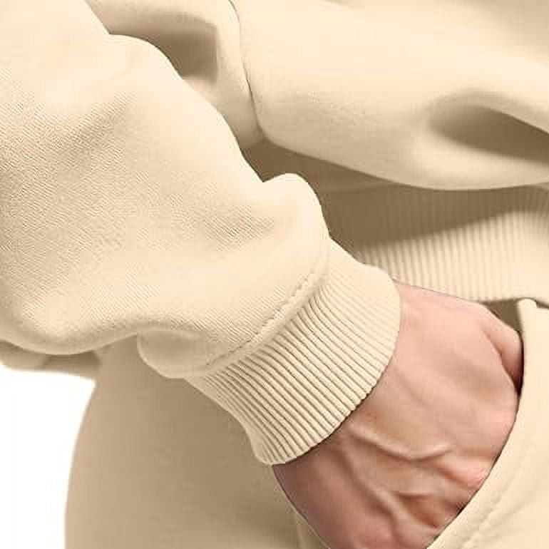 Men's Fleece Poly/Cotton Hoodie Birthday Gift Midweight Hooded Pullover Sweatshirt for Men, Small, Cream