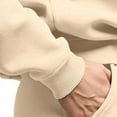 thumbnail image 4 of Men's Fleece Poly/Cotton Hoodie Birthday Gift Midweight Hooded Pullover Sweatshirt for Men, Medium, Cream, 4 of 5