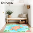 thumbnail image 3 of ODIKA 2'x3' Machine Washable Non-Slip Area Rug, Seaside Creature Wall Hanging Decoration Project High Traffic Rug with Pad, Blue, 619200, 3 of 8