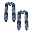 thumbnail image 2 of Hirioo Moonlit Night Sea Sailboat for 72" Graduation Shawl Stole Unisex Adults Graduation Sash Honor Graduation Stole for High School and College-Sharp Corner, 2 of 7