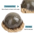 thumbnail image 5 of Thin Skin Male Hair Prosthesis Soft Full PU Base Men's Toupee Double Knot Brown Roots Ombre Blonde Color Hairpiece Wig Indian Human Hair System Units, 5 of 7