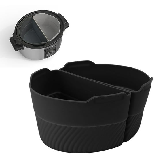 Slow Cooker Liners, 6 Quart Leakproof Reusable Silicone Slow Cooker Divider Liner Dishwasher Safe, Slow Cooker Silicone Liner Cooking Liner Pot Divider Insert Easy Cleanup