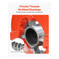 thumbnail image 4 of Threading Machine Dies, 2-1/2in to 4in NPT Pipe Dies,Right-Handed HSS Pipe Threading Dies,Fit Pipe Threading Machines, 4 of 7