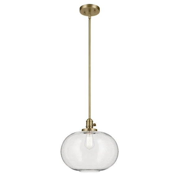 43911NBR Kichler Lighting Avery - 1 Light Pendant-14 Inches Tall and 14.5 Inches Wide-Natural Brass Finish