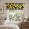 thumbnail image 2 of SPXUBZ Sunflower Fence Window Valance Farmhouse Kitchen Curtain Valance Rod Pocket Decor, 2 of 5