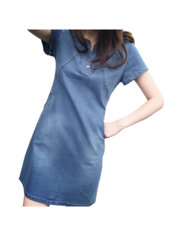 women's plus size denim dresses