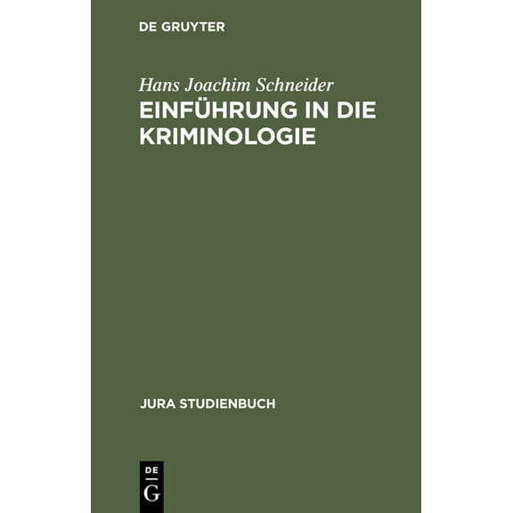 Einführung in Die Kriminologie, (Hardcover)