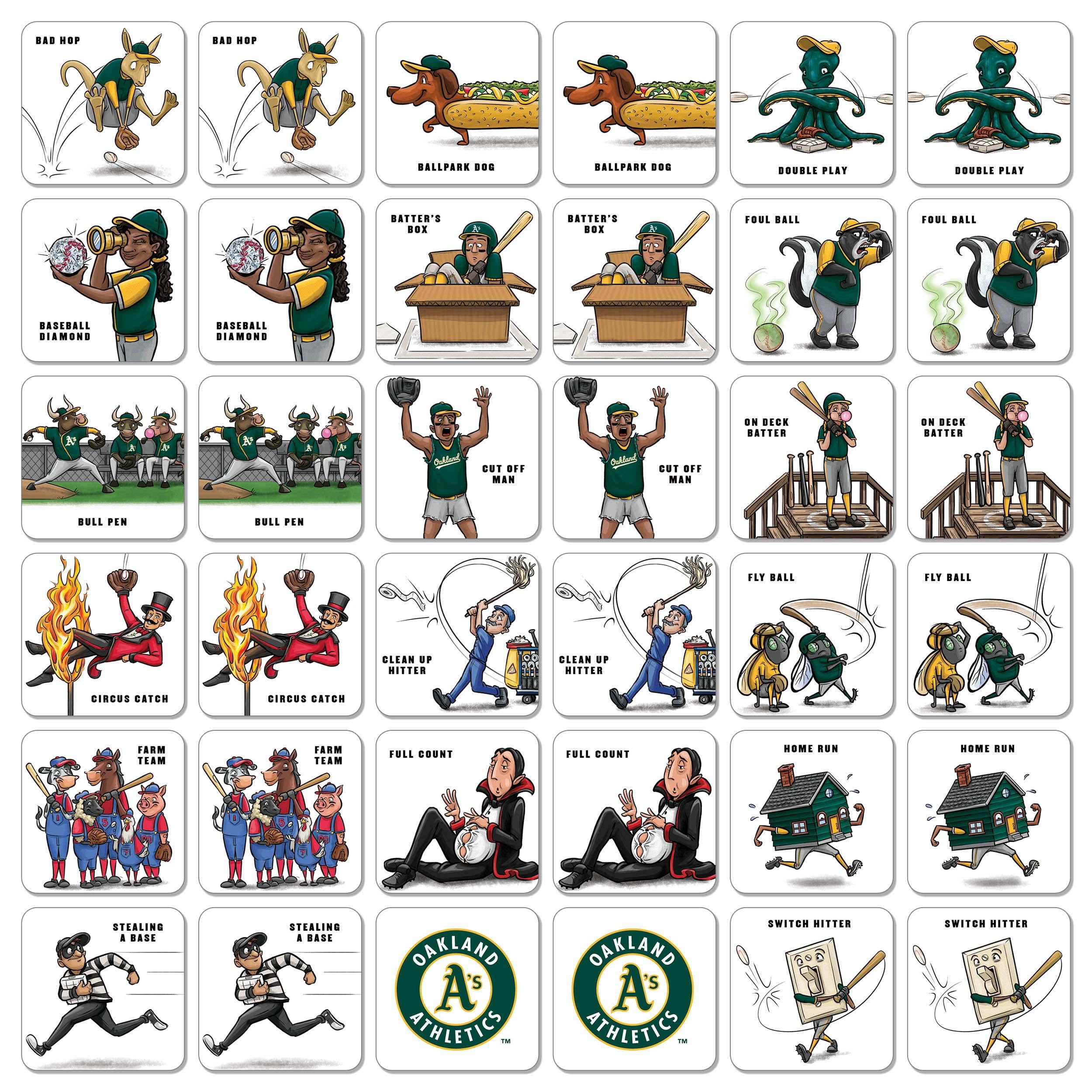 YouTheFan MLB Oakland Athletics Memory Match Game