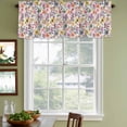thumbnail image 3 of 2 Pack Valances for Window, Spring Botanical Short Curtains for Kitchen Bedroom Living Room, Watercolor Floral Flowers Country Vintage Rod Pocket Small Window Treatment Valance Drapes 42 x 18 Inch, 3 of 8