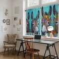 thumbnail image 6 of Donkey Couple Tier Curtains 54 Inch Length, Funny Animals Flowwers Wooden Oil Paint Cafe Short Curtains for Bathroom Over Sink, Small Kitchen Curtain Light Filtering Drapes 2 Panels 27.5"Wx54"L, 6 of 9
