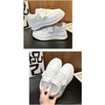thumbnail image 6 of Retro Platform Sneakers for Women - The mesh is breathable | White Casual Thick Sole Shoes, 6 of 15