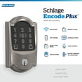 thumbnail image 3 of Schlage Be499wb-Cam Encode Plus Camelot Touchscreen Electronic Deadbolt - Nickel, 3 of 7