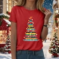 thumbnail image 3 of Towmus Christmas T Shirts Women Merry and Bright Graphic Tee Casual Xmas Holiday Shirt Tops, 3 of 5