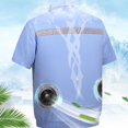 thumbnail image 3 of Chaqueta azul de verano con ventilador de refrigeración por aire, abrigo superior de trabajo brillar Electrónica, 3 of 5