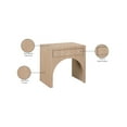 thumbnail image 2 of Meridian Furniture August Oak Night Stand, 2 of 10