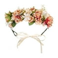 thumbnail image 5 of Headband Hair Garland Floral Headdress Rose Crown Flower Garland Halo Bohemian Party Wedding, 5 of 5
