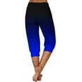 thumbnail image 5 of Scyoekwg Capris for Women Casual Summer Lightweight Mid Waist Gradient Color Capris Joggers Workout Athletic Yoga Pants Ladies Capris (Blue,XXXL), 5 of 6