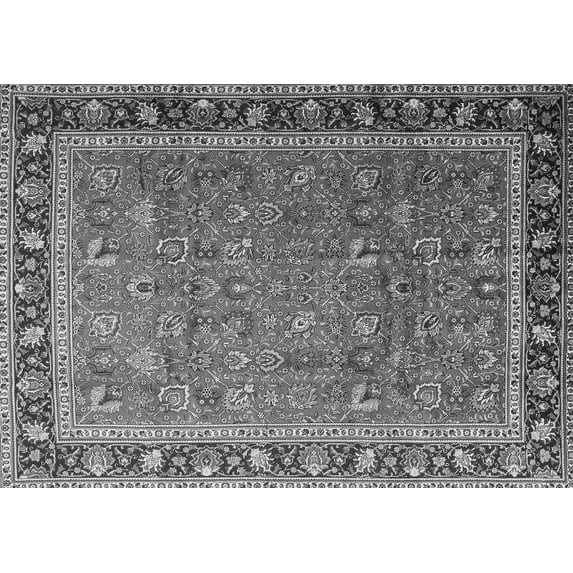 Ahgly Company Indoor Rectangle Persian Gray Traditional Area Rugs, 5' x 7'