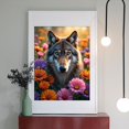 thumbnail image 2 of Diamond Art Kit for Adults, Wolf Among Colorful Flowers Diamond Painting for Adults Beginners, DIY Diamond Art Painting Kits, 5D Diamond Painting Crafts for Home Decor 12x16 Frameless, 2 of 7