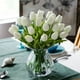 thumbnail image 4 of Tulipanes artificiales Windfall de tacto real, 5 unidades, arreglo floral, ramo para decoración de hogar, oficina y boda, bonitos y atractivos ramos encantadores para el hogar., 4 of 8