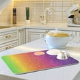 thumbnail image 5 of FREEAMG Glitter Magic Rainbow Dish Drying Mat Microfiber Absorbent Drying Pad Heat Resistant Kitchen Island Protector Mother's Day Birthday Gift 18"× 24", 5 of 6