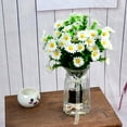 thumbnail image 4 of Morttic 4 Bundles Artificial Daisies Flowers Fake Colorful Daisy Plant UV Resistant Greenery Shrubs Plants for Indoor Outdoor Hanging Planter Home Garden Decor Wedding Porch Window Decor (Rose Red), 4 of 8