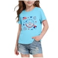 thumbnail image 2 of LYEAA 4th of July Shirt for Kids American Flag Tees Patriotic Red White Blue T Shirts Independence Day Short Sleeve Tops, 2 of 6