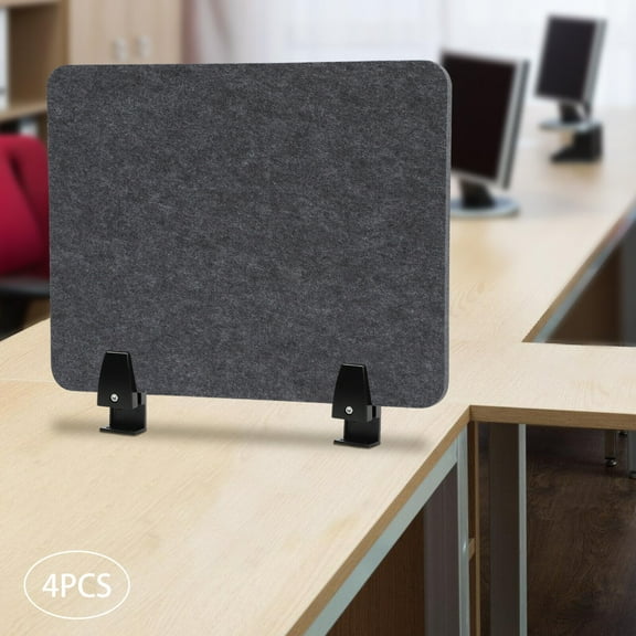 Miumaeov 4pcs Desk Divider Desk Clamp-on Office Partition Desktop Mounted Privacy Cubicle Panel 20.9x16in