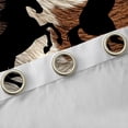 thumbnail image 4 of Homewish Rustic Western Cowboy Black Out Curtains,Country Cattle Hide Curtains Pack of 2 (42x63 Each),Retro Bohemain Aztec Bedroom Curtains For Boys Teens,Microfiber Bedroom Decor, 4 of 6