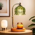 thumbnail image 1 of Lámpara calentadora de velas GEEZO Electric con temporizador y regulador de intensidad con base de madera, 1 of 6