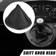 thumbnail image 2 of Gear Stick Shift Knob Gaiter Boot Cover Frame Durable for Fiat 500 C 2007-2015 Faux Leather Black, 2 of 7