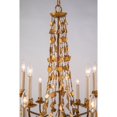 thumbnail image 3 of Lucas McKearn Mosaic 15-light 2-Tier Metal Chandelier in Antique Gold, 3 of 4