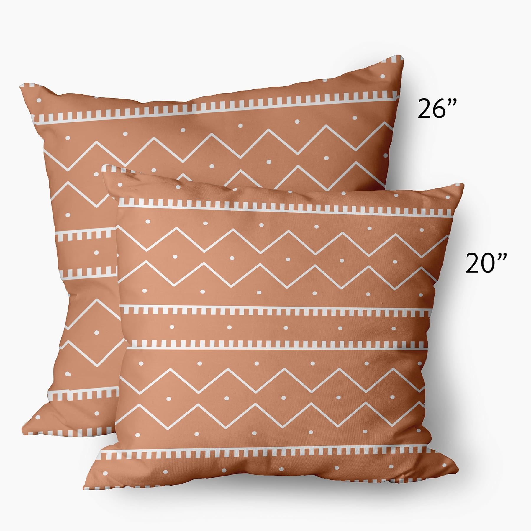 Simply Daisy 20" x 20" Modern, Contemporary Orange Polyester Throw Pillow