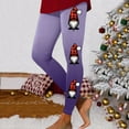 thumbnail image 4 of Zhanying Leggings de Sapin de Noël Rouges Taille Grand Lisses Sans Boulochage Leggings Noirs et Rouges Violet TG, 4 of 6